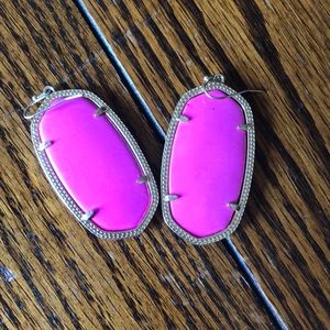 Large Hot pink Kendra Scott earrings